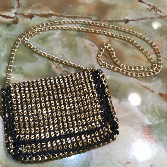 Sondra Roberts Handbags - Sondra Roberts Gold Chain Cross-Body Handbag